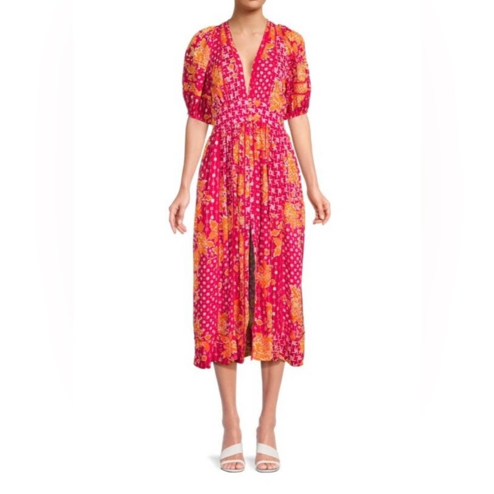 Poupette St Barth Reine Floral Shirt Dress Size